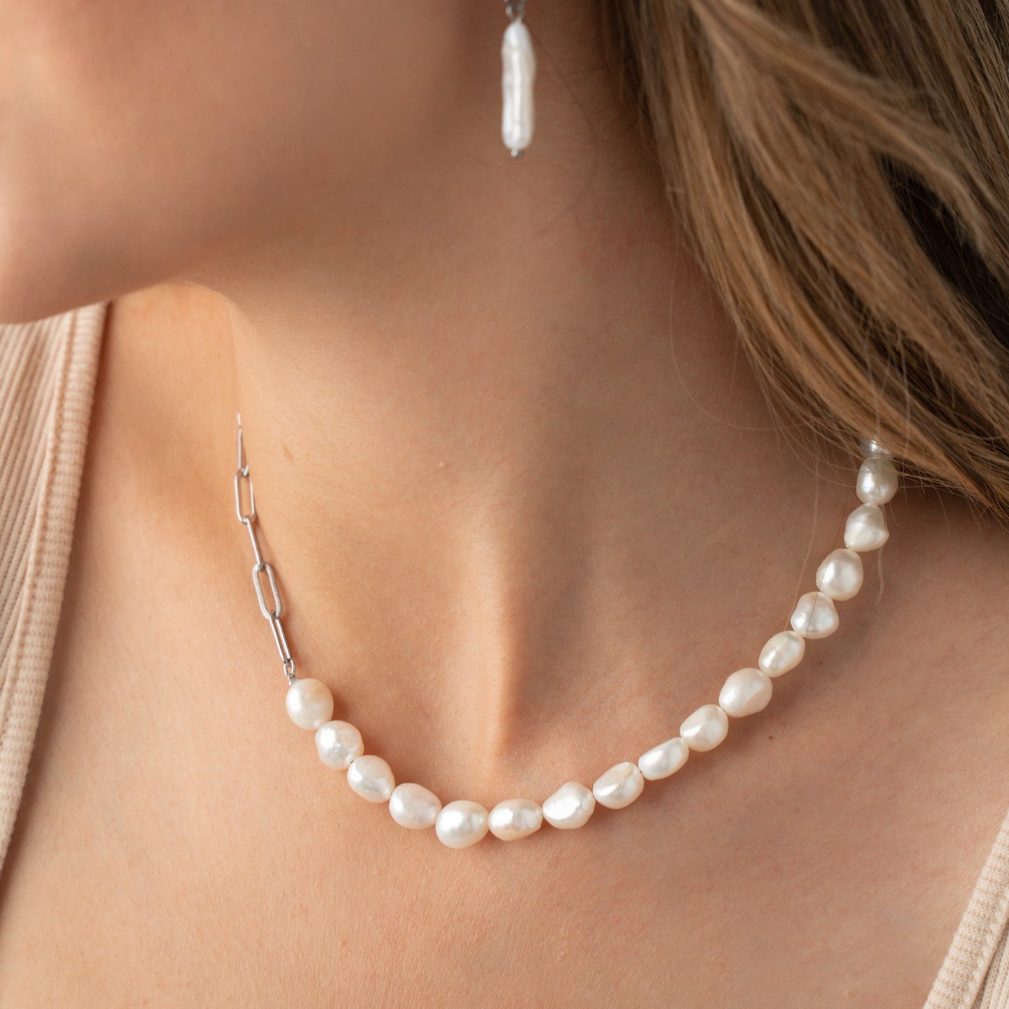 LORI Dual Baroque Pearl Necklace