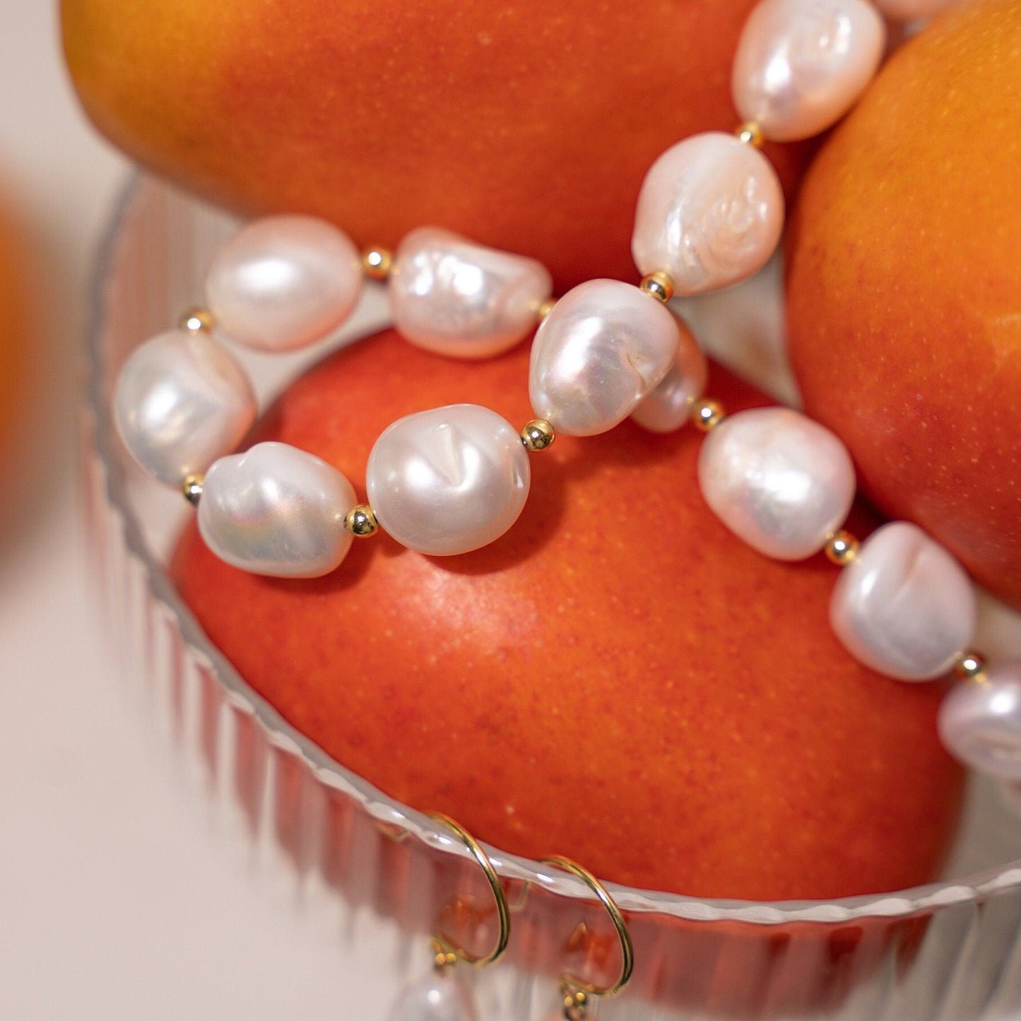 AMORA Chunky Baroque Pearl Necklace