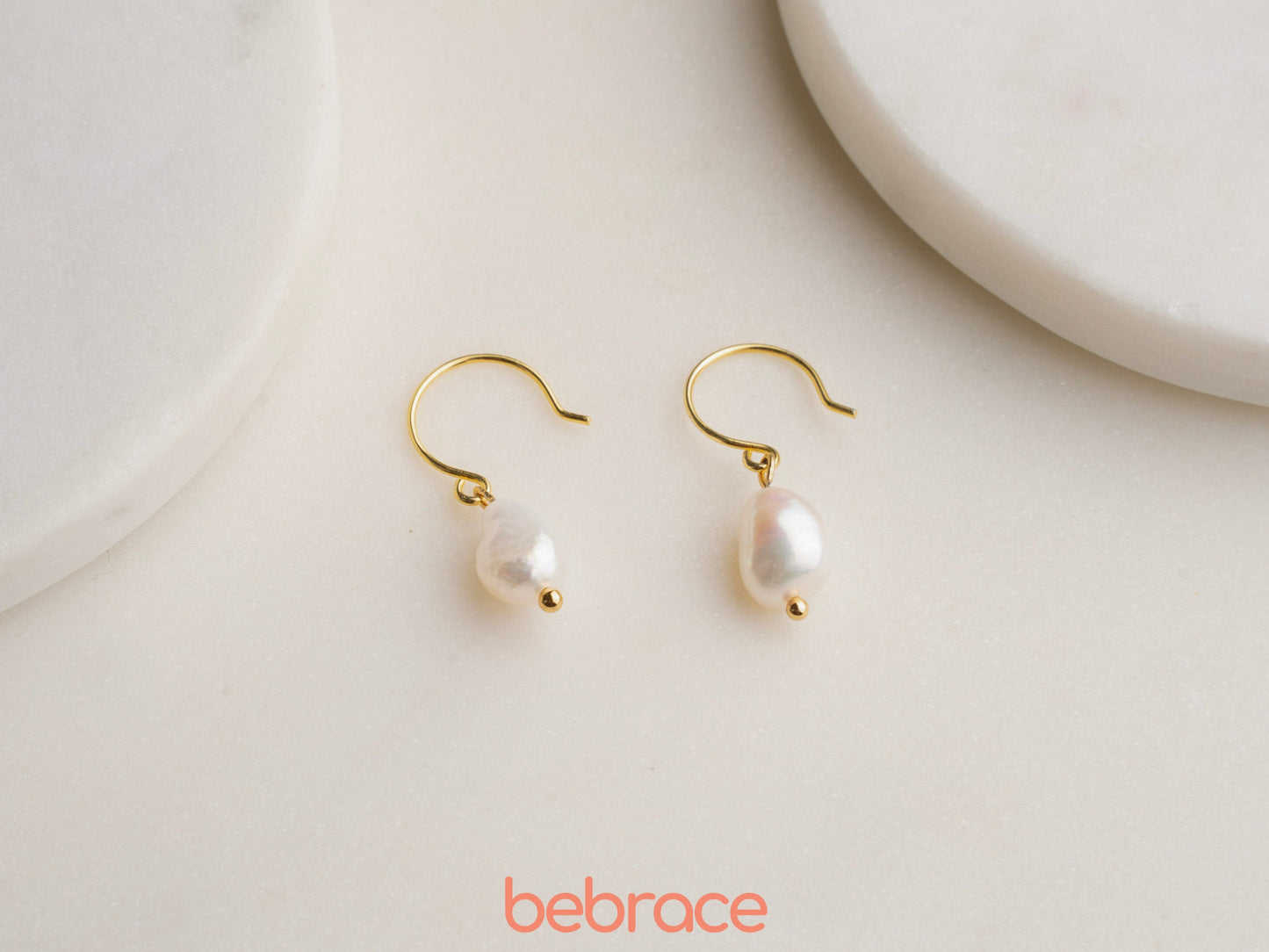 VIVA Sterling Silver Baroque Pearl Drop Earrings