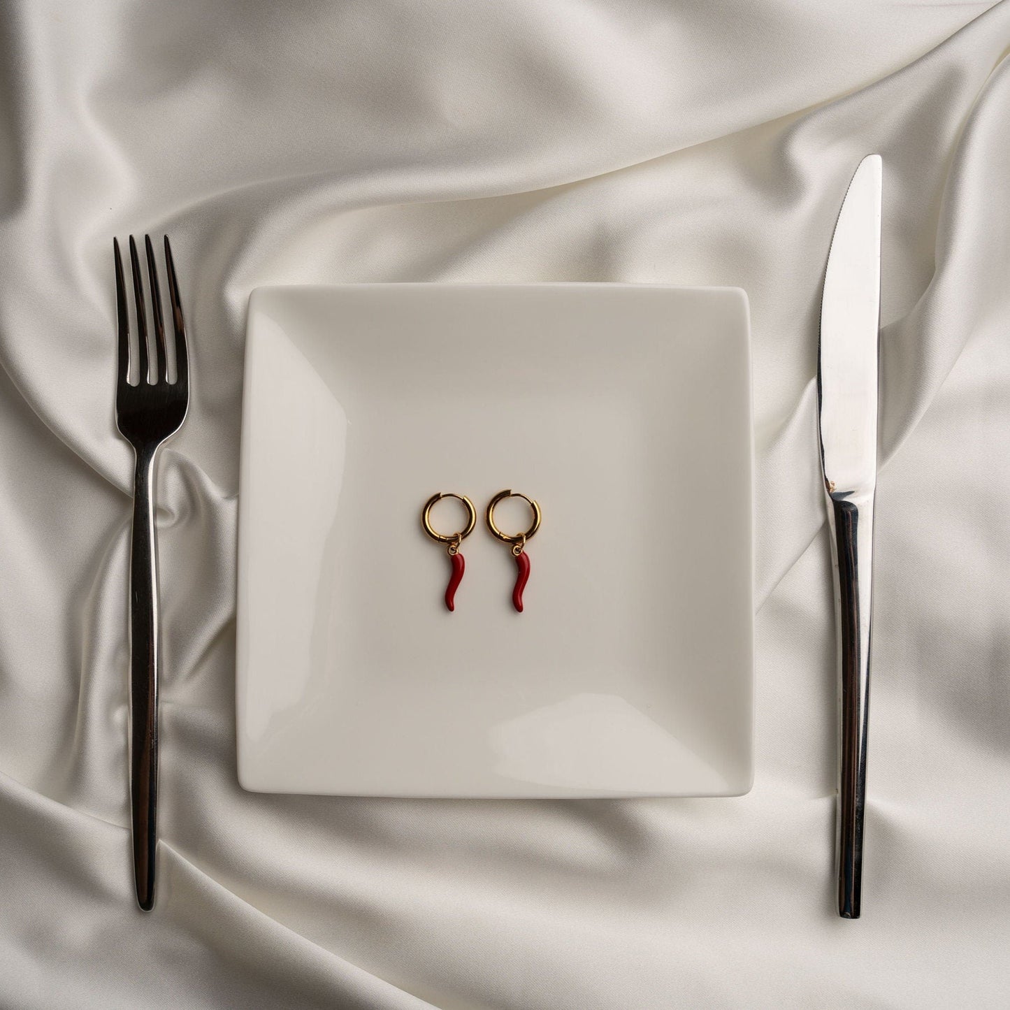 JUNE Gold Pepper Hoop Earrings