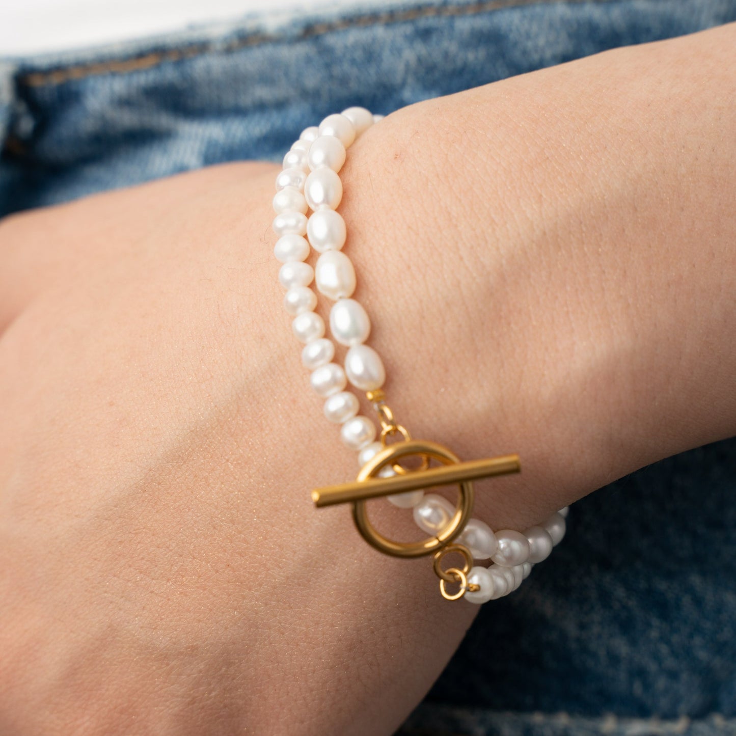 FIONA Double Wrap Pearl Bracelet