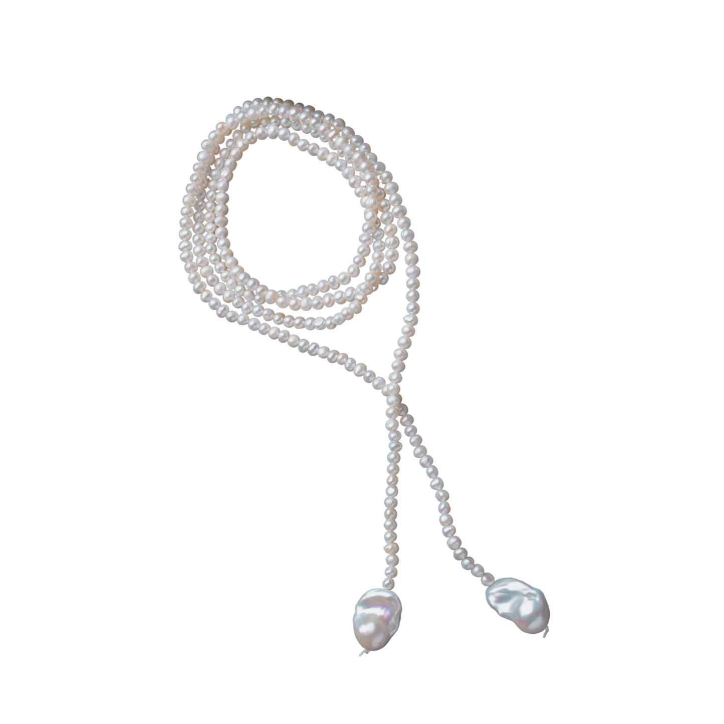 SELESTE Long Real Freshwater Wrap Pearl Necklace