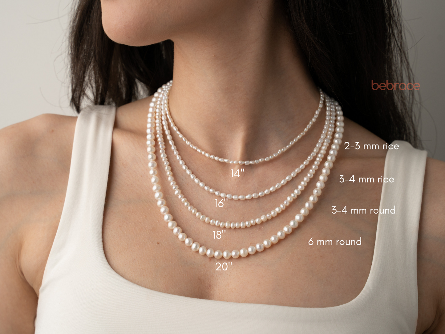 CLAM 5 Sizes Freshwater Pearl Necklace Choker