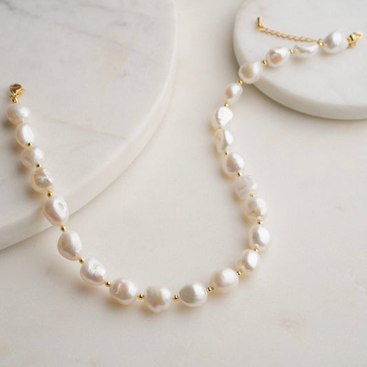 AMORA Chunky Baroque Pearl Necklace