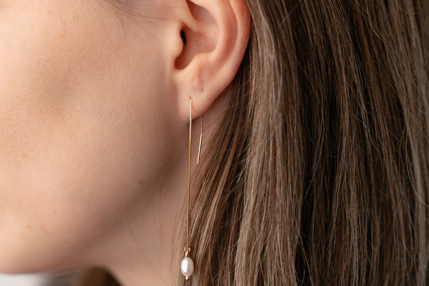 IOWA Freshwater Pearl Threader Earring