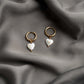 CLEO Heart Hoop Earrings