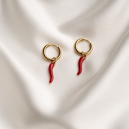 JUNE Gold Pepper Hoop Earrings