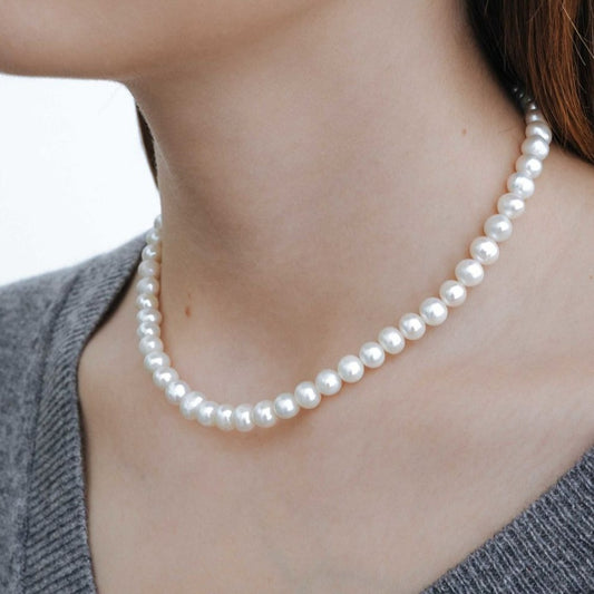 CARA 8mm Real Freshwater Pearl Necklace