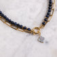 CARRIE Lapis Lazuli Necklace with Paperclip Chain