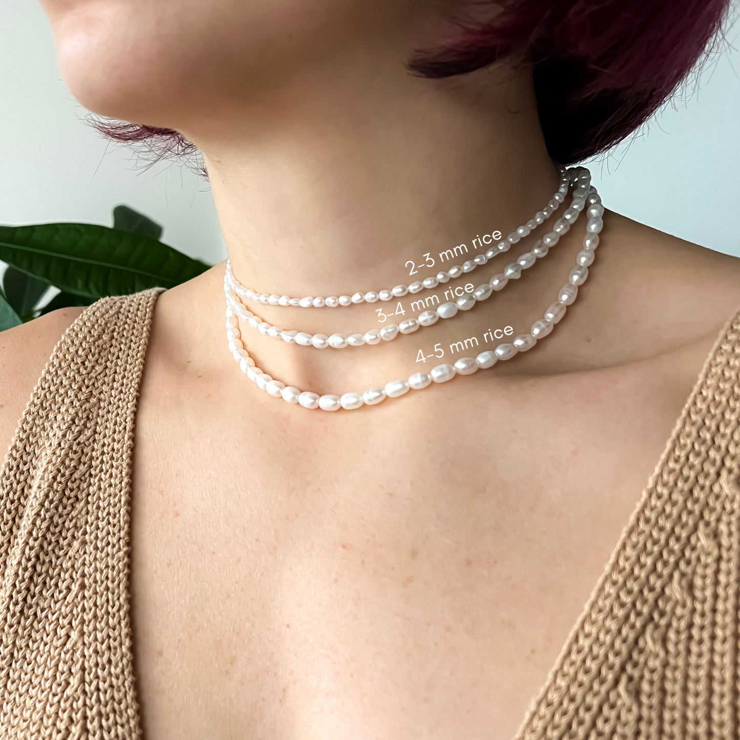 CLAM 5 Sizes Baroque Freshwater Pearl Necklace Choker