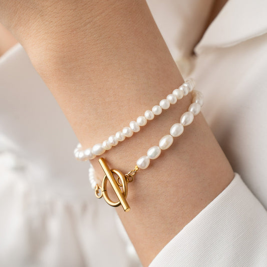 FIONA Double Wrap Pearl Bracelet