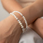 ANI Double White Freshwater Pearl Bracelet