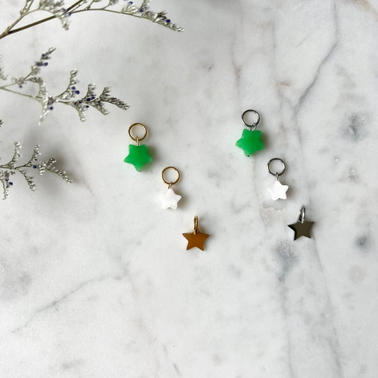 ERIN Star Charms with Jade Stainless Steel Shell